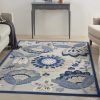 4?x 6' Blue and Gray Indoor Outdoor Area Rug - Image 4