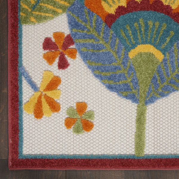 4?x 6'  Yellow and Ivory Indoor Outdoor Area Rug - Image 2