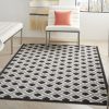 5?x 8?Black White Gray Indoor Outdoor Area Rug - Image 3