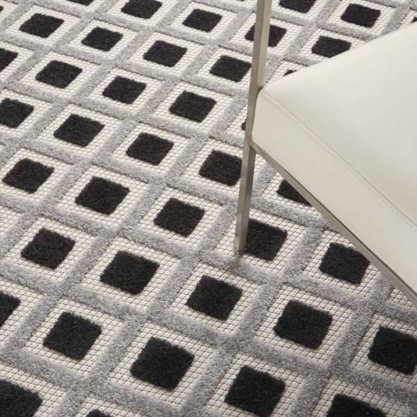 5?x 8?Black White Gray Indoor Outdoor Area Rug - Image 4