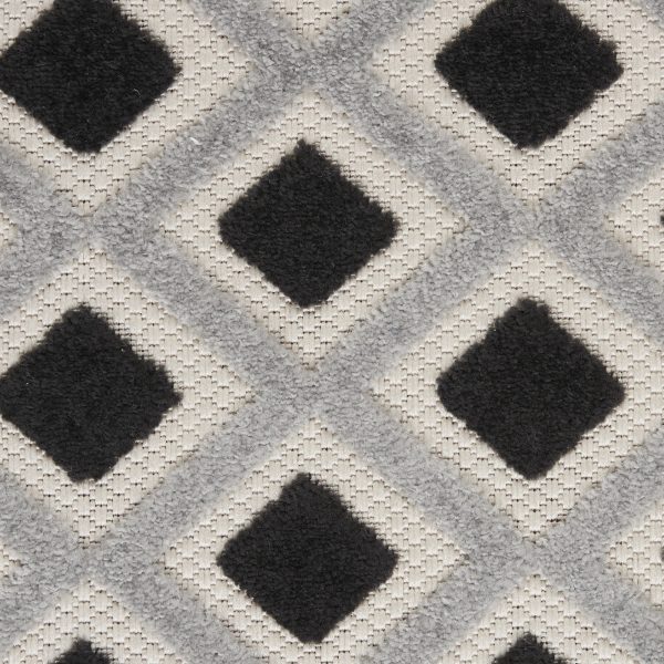 5?x 8?Black White Gray Indoor Outdoor Area Rug - Image 5