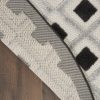 5?Round Black White Gray Indoor Outdoor Area Rug - Image 3