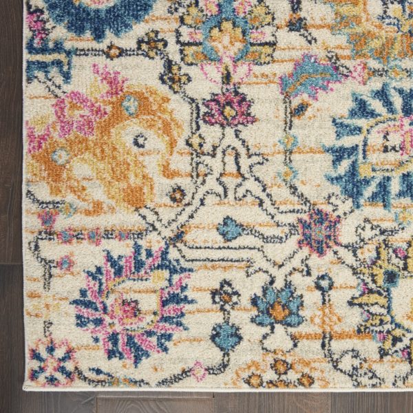 5?x 7?Ivory and Multicolor Floral Buds Area Rug - Image 2