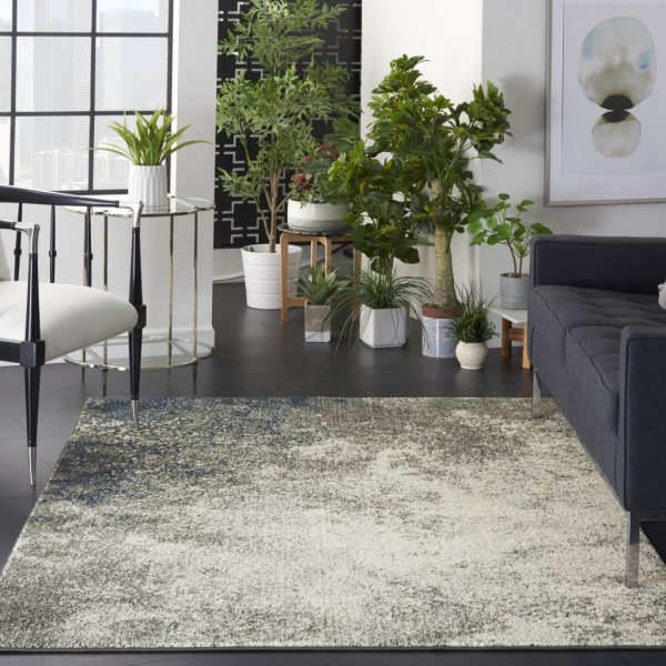 4?x 6?Charcoal and Ivory Abstract Area Rug - Image 4