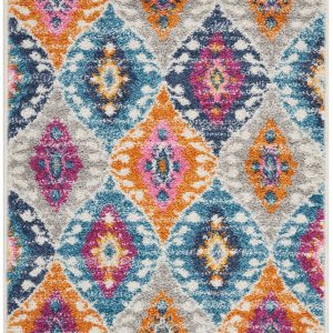 2?x 3?Multicolor Ogee Pattern Scatter Rug