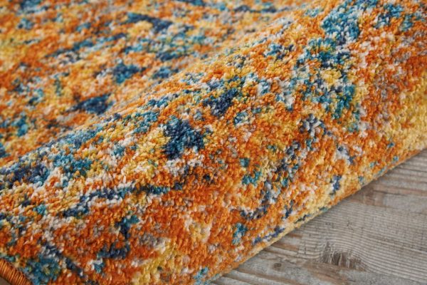2?x 3?Gold and Blue Antique Scatter Rug - Image 3