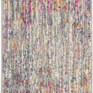 2?x 3?Ivory Abstract Striations Scatter Rug
