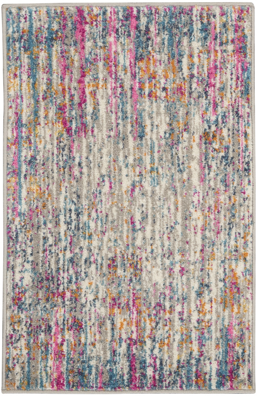 2?x 3?Ivory Abstract Striations Scatter Rug