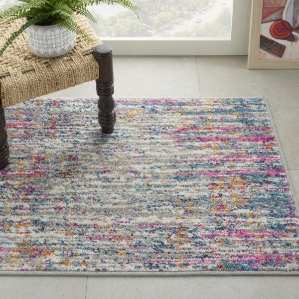 2?x 3?Ivory Abstract Striations Scatter Rug - Image 3