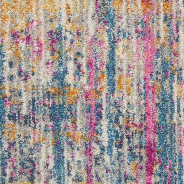 2?x 6?Ivory Abstract Striations Runner Rug - Image 4