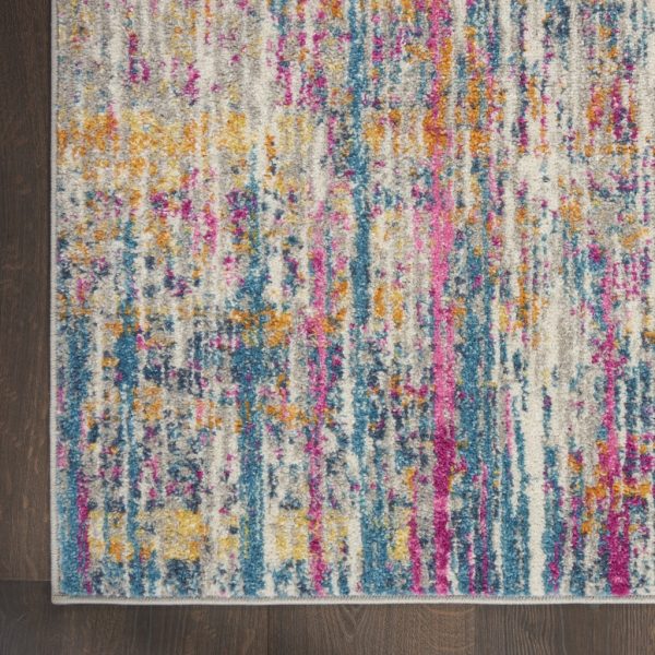 2?x 10?Ivory Abstract Striations Runner Rug - Image 2