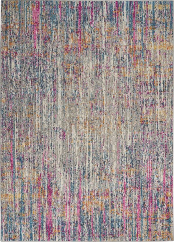 4?x 6?Ivory Abstract Striations Area Rug