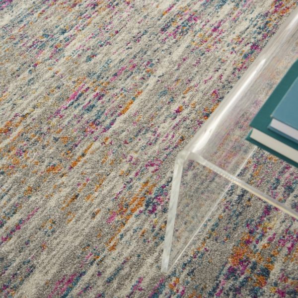 5?x 7?Ivory Abstract Striations Area Rug - Image 4