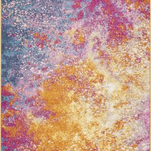 4?x 6?Abstract Brights Sunburst Area Rug