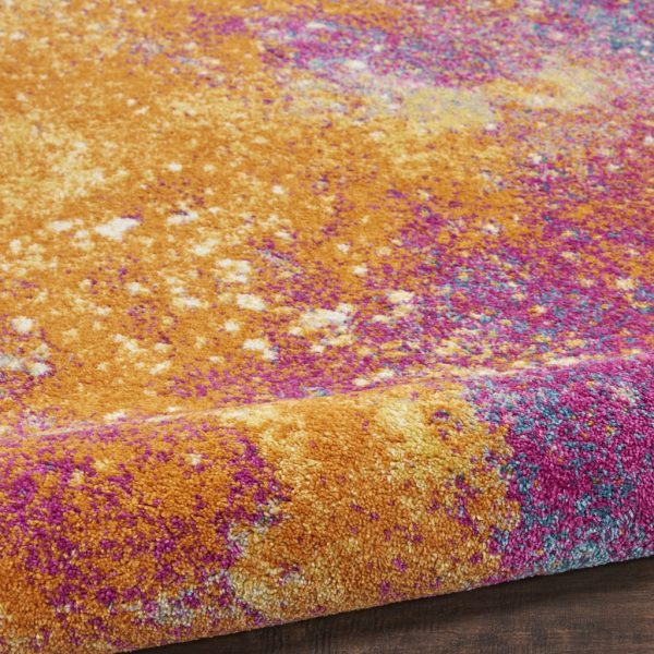5?x 7?Abstract Brights Sunburst Area Rug - Image 3