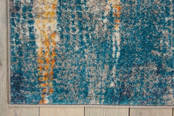 5?x 7?Gray Colorful Abstract Stripes Area Rug - Image 2