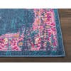 2?x 6?Blue and Pink Medallion Runner Rug