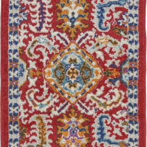 2?x 3?Red and Multicolor Decorative Scatter Rug