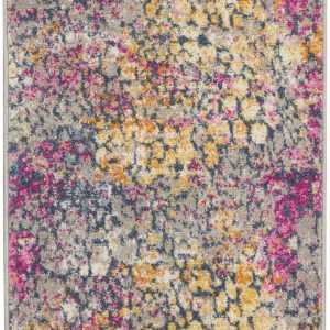 2?x 3?Yellow and Pink Coral Reef Scatter Rug