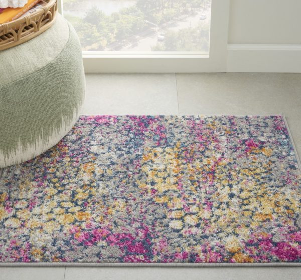 2?x 3?Yellow and Pink Coral Reef Scatter Rug - Image 3