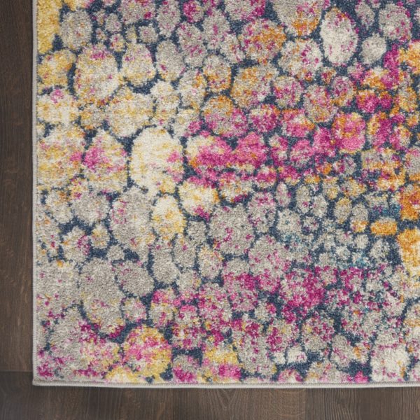 2?x 10?Yellow and Pink Coral Reef Runner Rug - Image 2