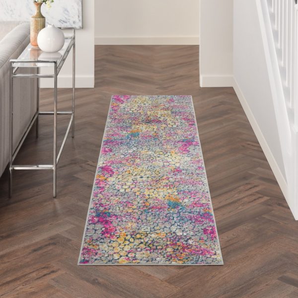 2?x 10?Yellow and Pink Coral Reef Runner Rug - Image 3