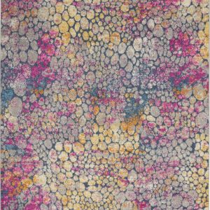 5?x 7?Yellow and Pink Coral Reef Area Rug