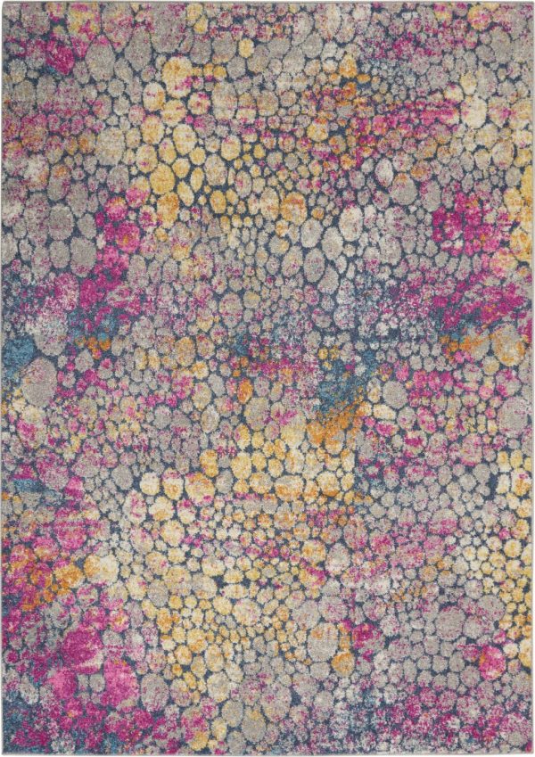 5?x 7?Yellow and Pink Coral Reef Area Rug