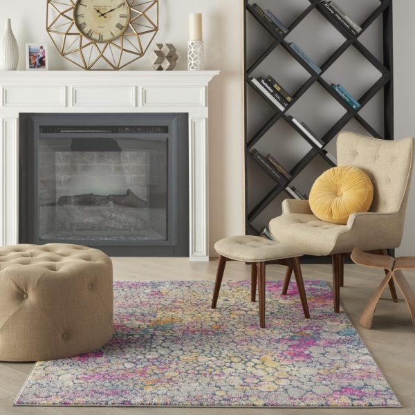 5?x 7?Yellow and Pink Coral Reef Area Rug - Image 3