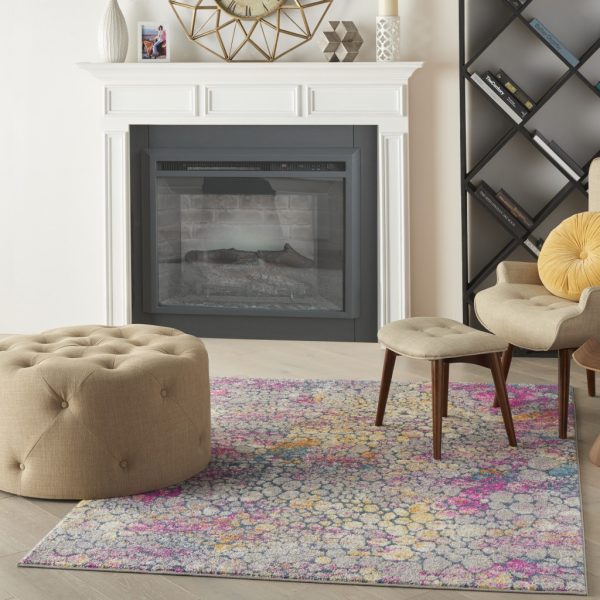5?x 7?Yellow and Pink Coral Reef Area Rug - Image 5