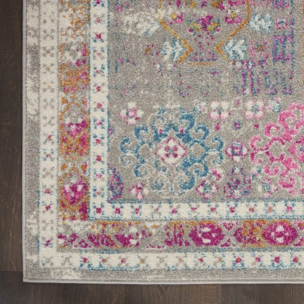 5?x 7?Gray Distressed Ornamental Area Rug - Image 2