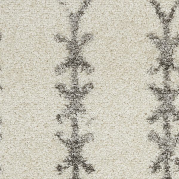 2?x 8?Ivory and Gray Geometric Runner Rug - Image 5