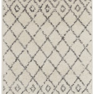 2?x 6?Ivory and Gray Geometric Runner Rug
