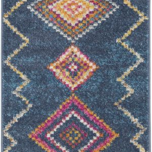 2?x 3?Navy Blue Berber Pattern Scatter Rug