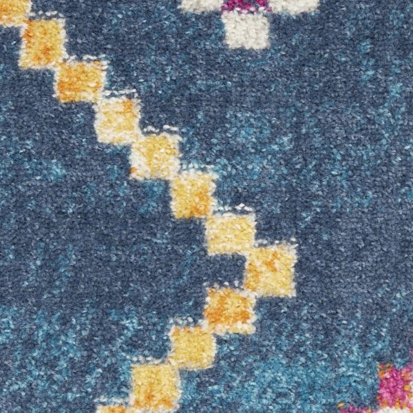 2?x 3?Navy Blue Berber Pattern Scatter Rug - Image 5