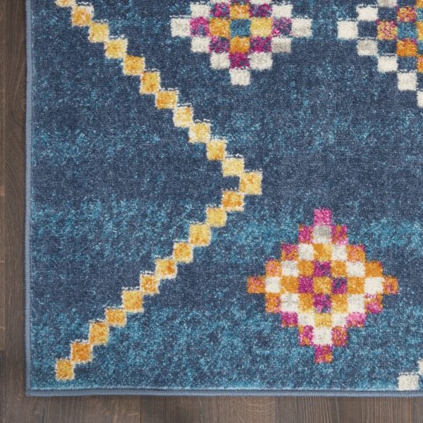 5?x 7?Navy Blue Berber Pattern Area Rug - Image 2