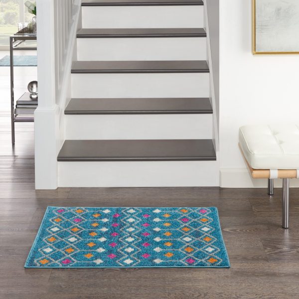 2?x 3?Blue Jewels Geometric Scatter Rug - Image 4