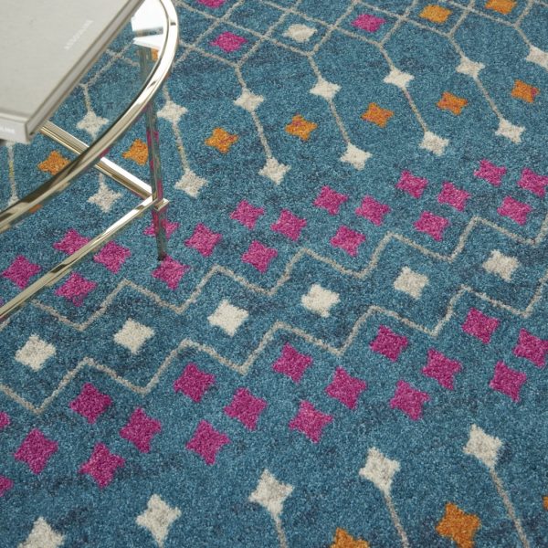 5?x 7?Blue Jewels Geometric Area Rug - Image 5