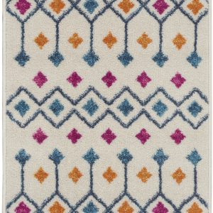 2?x 3?Ivory Jewels Geometric Scatter Rug