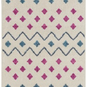 2?x 8?Ivory Jewels Geometric Runner Rug