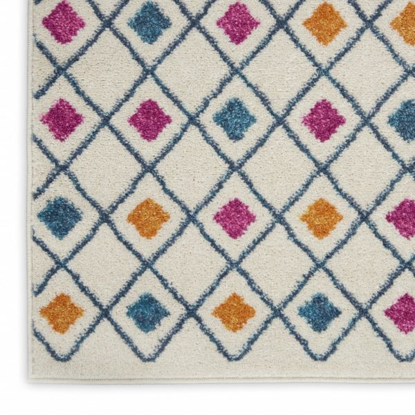 2?x 8?Ivory Jewels Geometric Runner Rug - Image 2