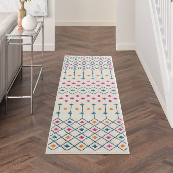 2?x 8?Ivory Jewels Geometric Runner Rug - Image 4