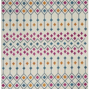 4?x 6?Ivory Jewels Geometric Area Rug