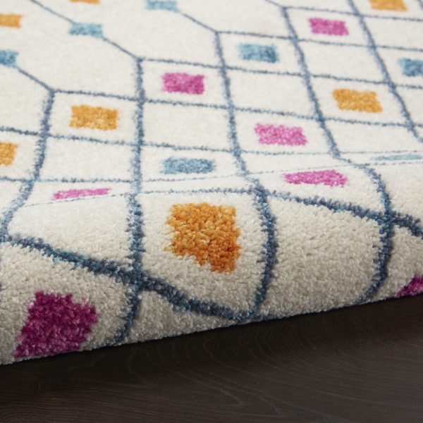 4?x 6?Ivory Jewels Geometric Area Rug - Image 3
