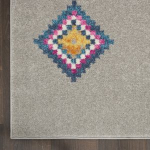 2?x 3?Gray and Multicolor Geometric Scatter Rug