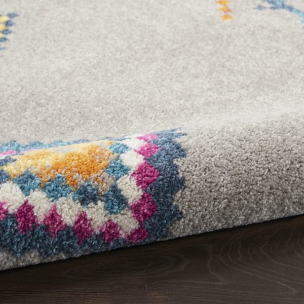 4?x 6?Gray and Multicolor Geometric Area Rug - Image 3