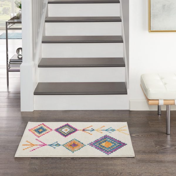 2?x 3?Ivory Boho Jewels Geometric Scatter Rug - Image 4