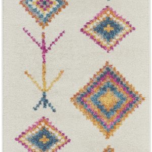 2?x 8?Ivory Boho Jewels Geometric Runner Rug