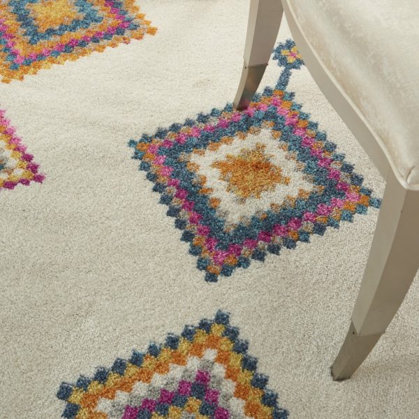 4?x 6?Ivory Boho Jewels Geometric Area Rug - Image 5