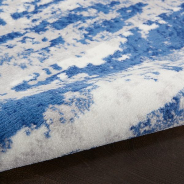 4?x 6?Ivory and Navy Oceanic Area Rug - Image 5